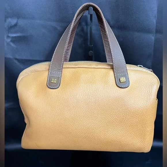 Loewe Anagram Leather Handbag w/ Brown Leather Straps - Vintage - Picture 2 of 16